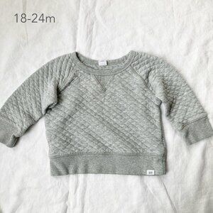 (🎨$3 PLAY) GAP 18-24 Months Toddler Grey Crewneck Sweatshirt Winter Fall